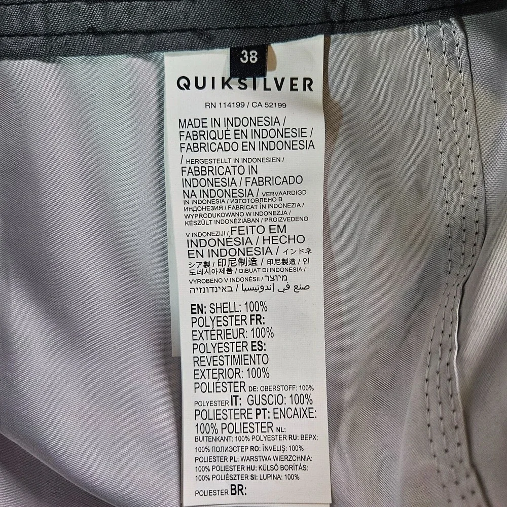 NWT‎ Quiksilver Board Shorts Swim Trunks Men 38 No Liner 20